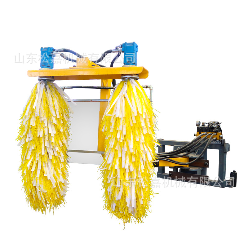 Vehículo de limpieza automática de valla de alta velocidad de la máquina de limpieza de valla de autopista montada en el vehículo desmontable de doble cepillo de rodillos