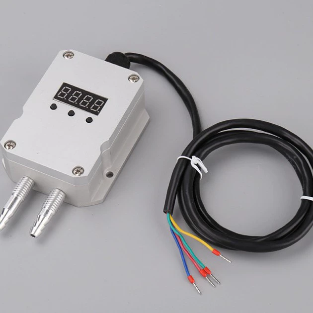 Датчик давления ветра с двумя отверстиями для измерения микро-перепада давления датчика давления воздуха с двумя отверстиями высокого и низкого давления Датчик давления ветра 4 ~ 20mA