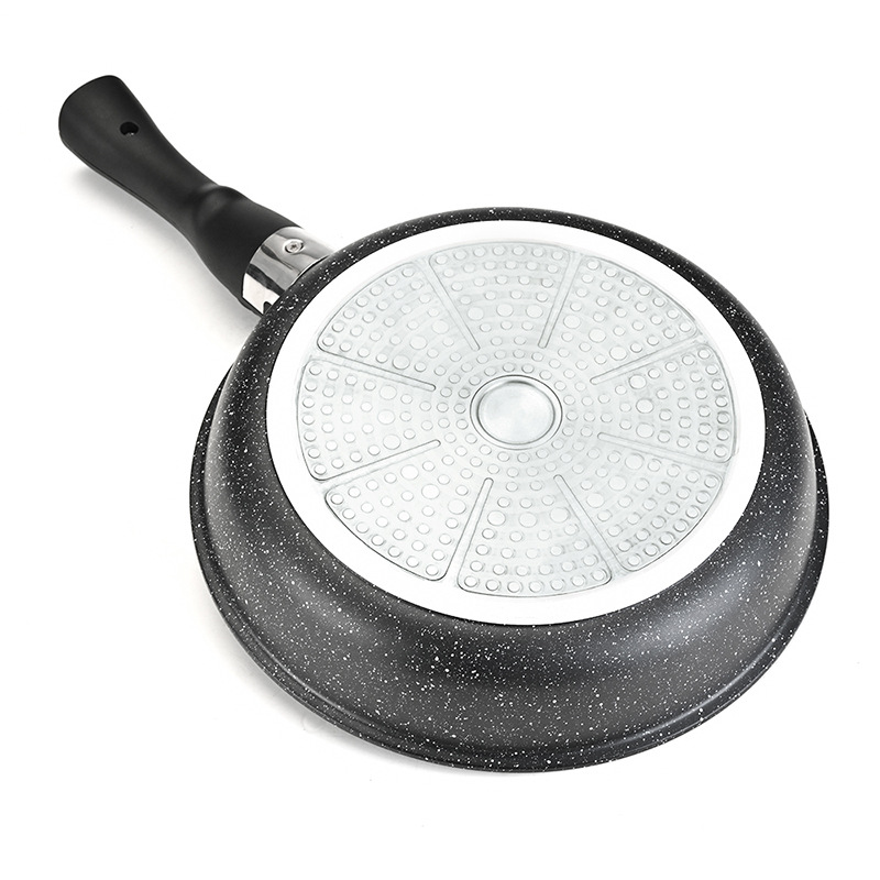 Wok antiadherente doméstico desmontable transfronterizo, juego de utensilios de cocina de fondo plano, cocina de inducción de piedra médica, estufa de gas, universal