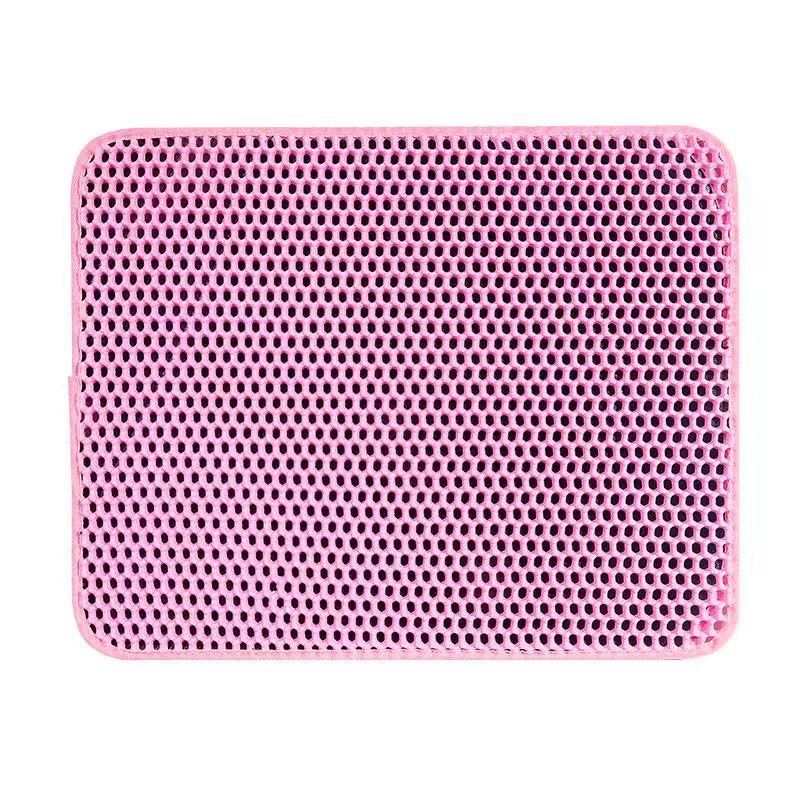 Esterilla doble de EVA para arena de gatos, almohadilla impermeable para mascotas, manta filtrante para bandeja sanitaria de gatos.