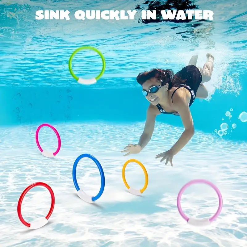 Amazon Cross-Border Children's Swimming Pool Breath-Holding Training Diving Ring Toy Underwater Game Educational Factory Water Bubbles