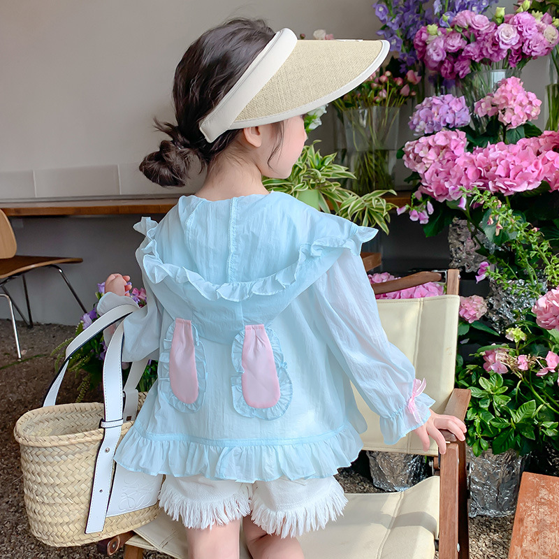 Summer Sun Protection Clothing for Girls 2024 New Stylish Girl Baby Breathable Summer Thin Clothes Children's Summer Outerwear