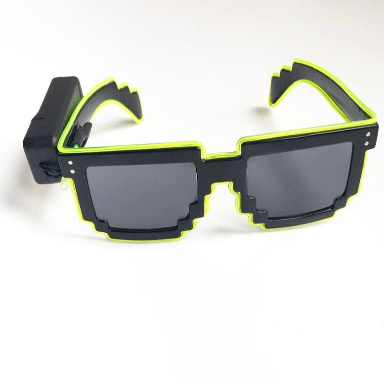 Gafas de sol LED para fiestas, estilo mosaico, geniales, brillantes, para día y noche, ambiente disco, KTV, bar, discoteca