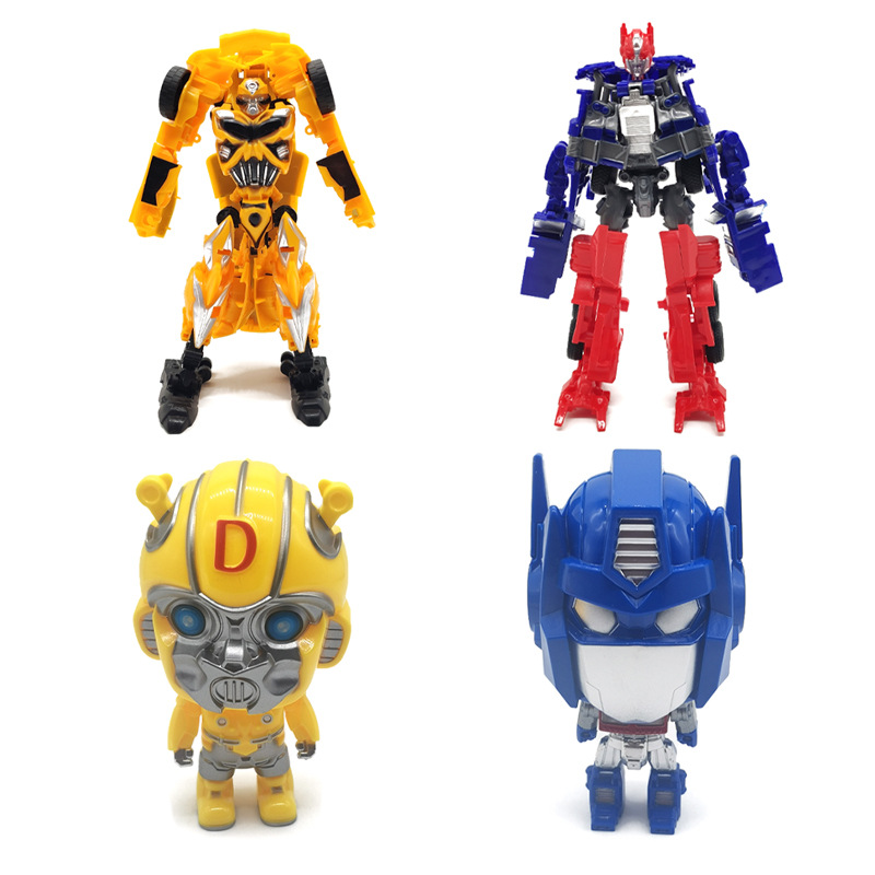 大黄蜂擎天柱蛋糕装饰摆件大头变形金刚卡通动漫儿童生日派对装扮|ru