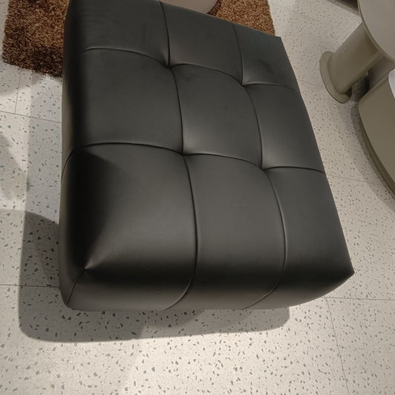 Taburete de ropa de cuero ecológico simple sofá taburete de pie centro comercial taburete cuadrado taburete de sala de estar taburete de tofu pequeño sofá