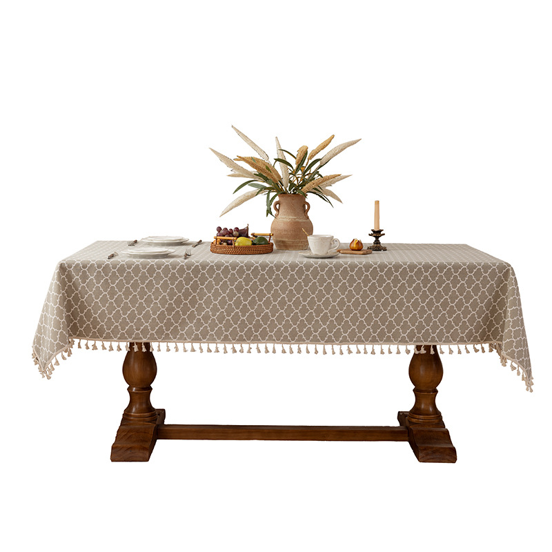Mantel europeo con diseño de flores y farolillos, mantel rectangular de lujo ligero de alta gama, impermeable, antideslizante, resistente al desgaste, cubierta para mesa de centro, venta al por mayor