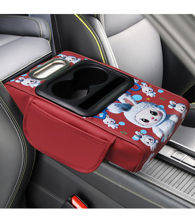 Car Armrest Box Heightening Pad Memory Foam Universal Tissue Box Central Armrest Support Protective Cover Extended and Widened