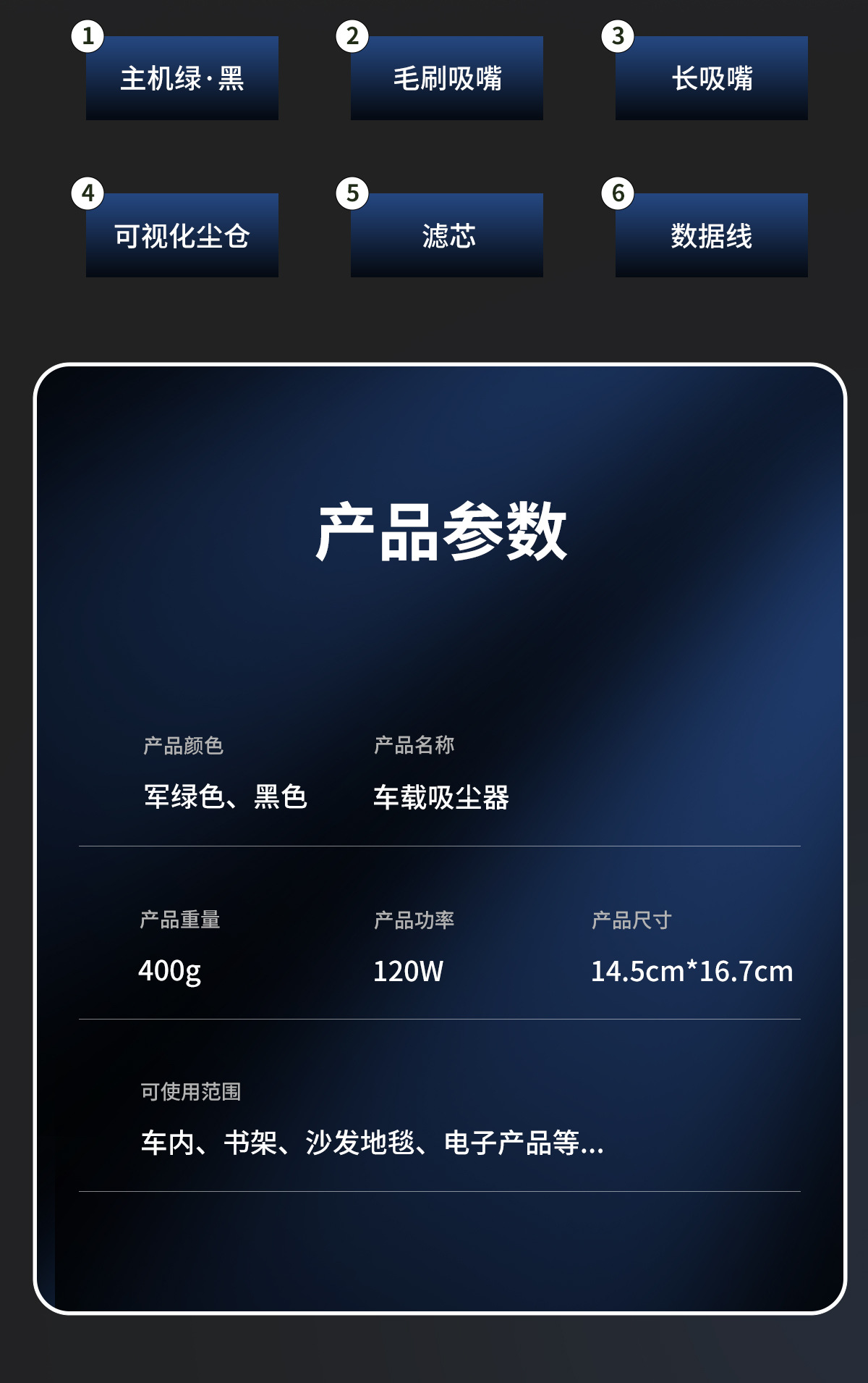 Factory Direct Supply with Digital Display Car Vacuum Cleaner for Home and Car Dual-Use Portable High-Power Handheld Dust Blower Silent