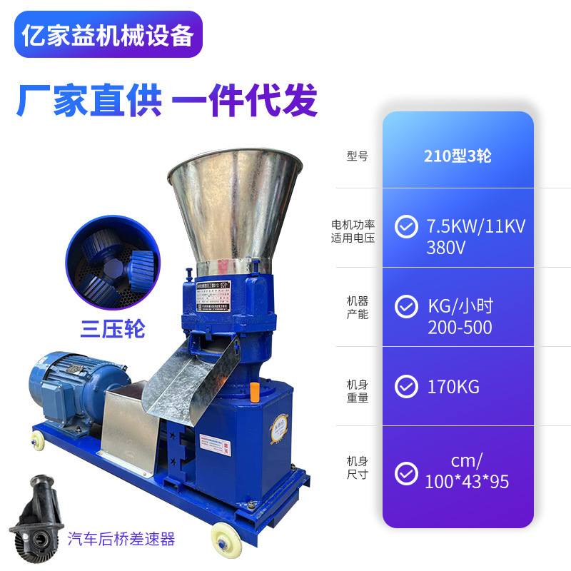 Pequeña máquina multifuncional para fabricar gránulos de alimento, máquina para fabricar granulares para el hogar, industria de cría de alimentos para pollos y patos, máquina para fabricar granulares