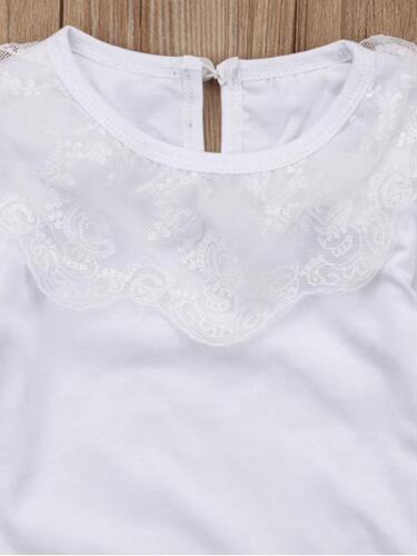 Baby Spring Outfit Set  New Children's Clothing Baby Trendy Kids' Dress with Overalls Two-Piece Set Spring and Autumn Fashion
