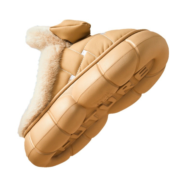 thumbnail image 2 of Zapatillas de algodón antideslizantes de felpa para otoño e invierno, dibujos animados gruesos, impermeables, Orejas de conejo, hogar, uso diario, interior, novedad de 2024, 2 of 5