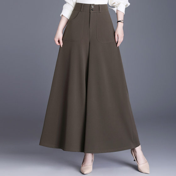 Pendant Wide Leg Pants Loose High Waist Cropped Culottes Trousers Women's Spring and Autumn 2025 New Arrival Big Leg Pants Summer Pants