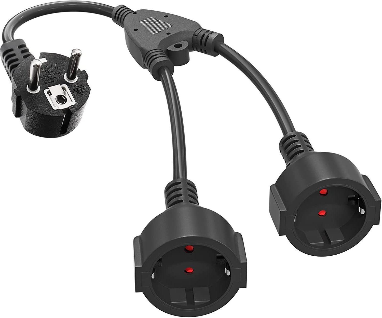 爆款 标准德式三芯母座电源线 欧标带盖防水插头线 VDE欧规电源线