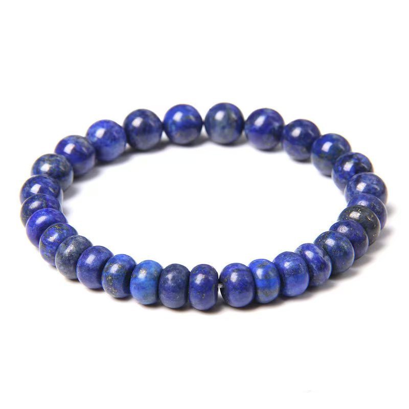 TEMU transfronterizo europeo y americano venta caliente pulseras de piedra de 8mm labslázuli blanco amatista pulsera con cuentas spot al por mayor