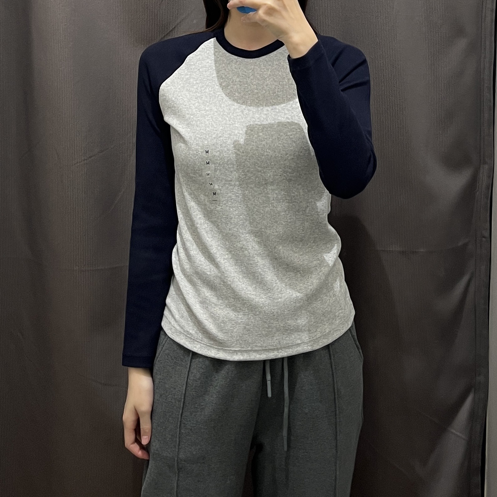 Japanese single 2025 spring women's long sleeve bottoming inner base soft rib color round neck T-shirt Y476855