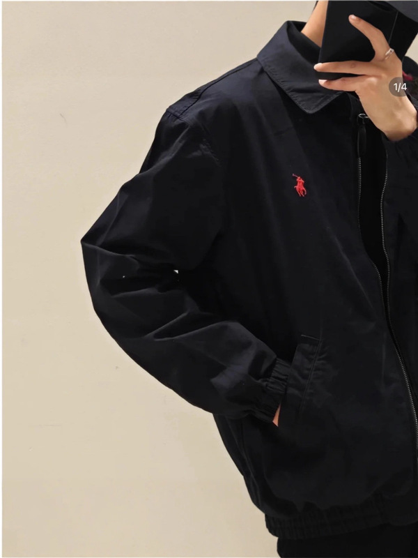 Ralph Lauren拉夫劳伦小马标刺绣复古休闲百搭男女款拉链夹克外套|undefined