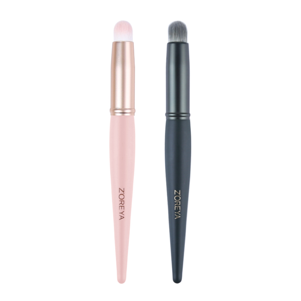 Zhuolya nuevo maquillaje cepillo al por mayor portátil corrector lápiz labial cepillo belleza herramientas rosa con tapa redonda cabeza cepillo de labios