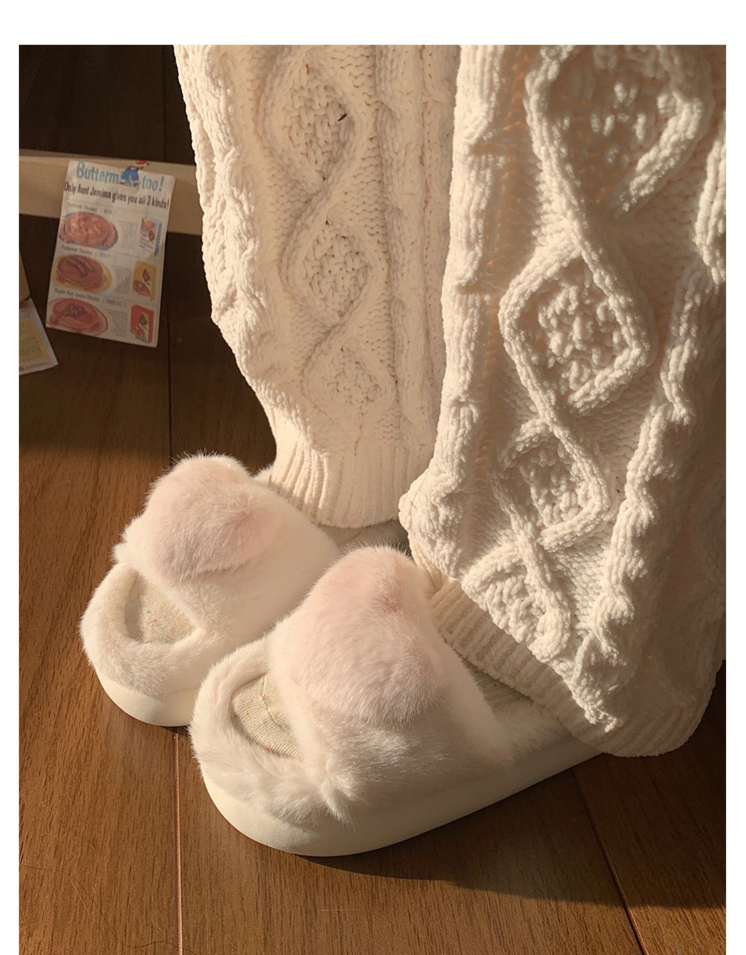 Scarpe da casa da donna morbide e traspiranti leggere e regolabili primaverili in velluto_voghion.com