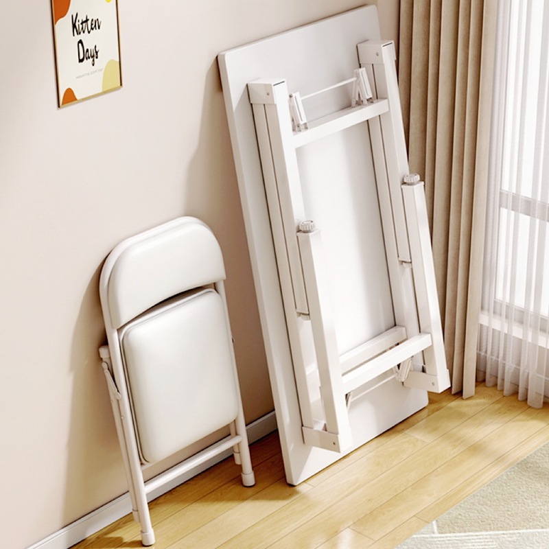 Foldable Table Simple Rental House Desk Study Writing Table Rectangular Home Office Computer Desk and Chair Set