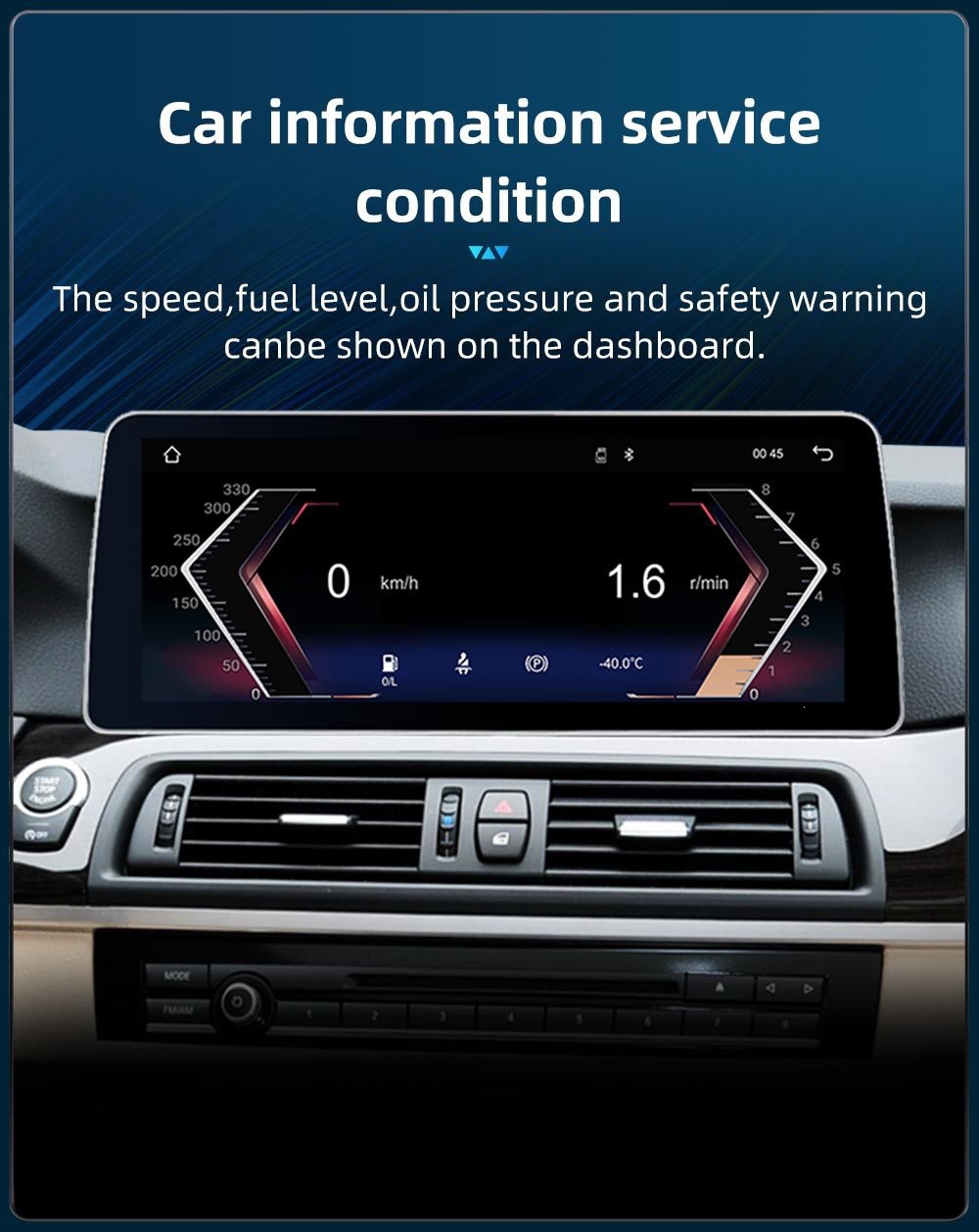 12.3inch Suitable for BMW 5 Series F10 F11 central control large screen navigation Carplay car player