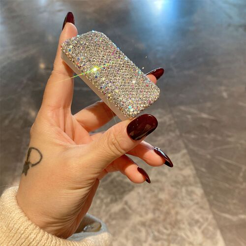 Mini Portable Luxury Drug Box with Diamond Accents for Morning, Noon, and Night Medication Storage