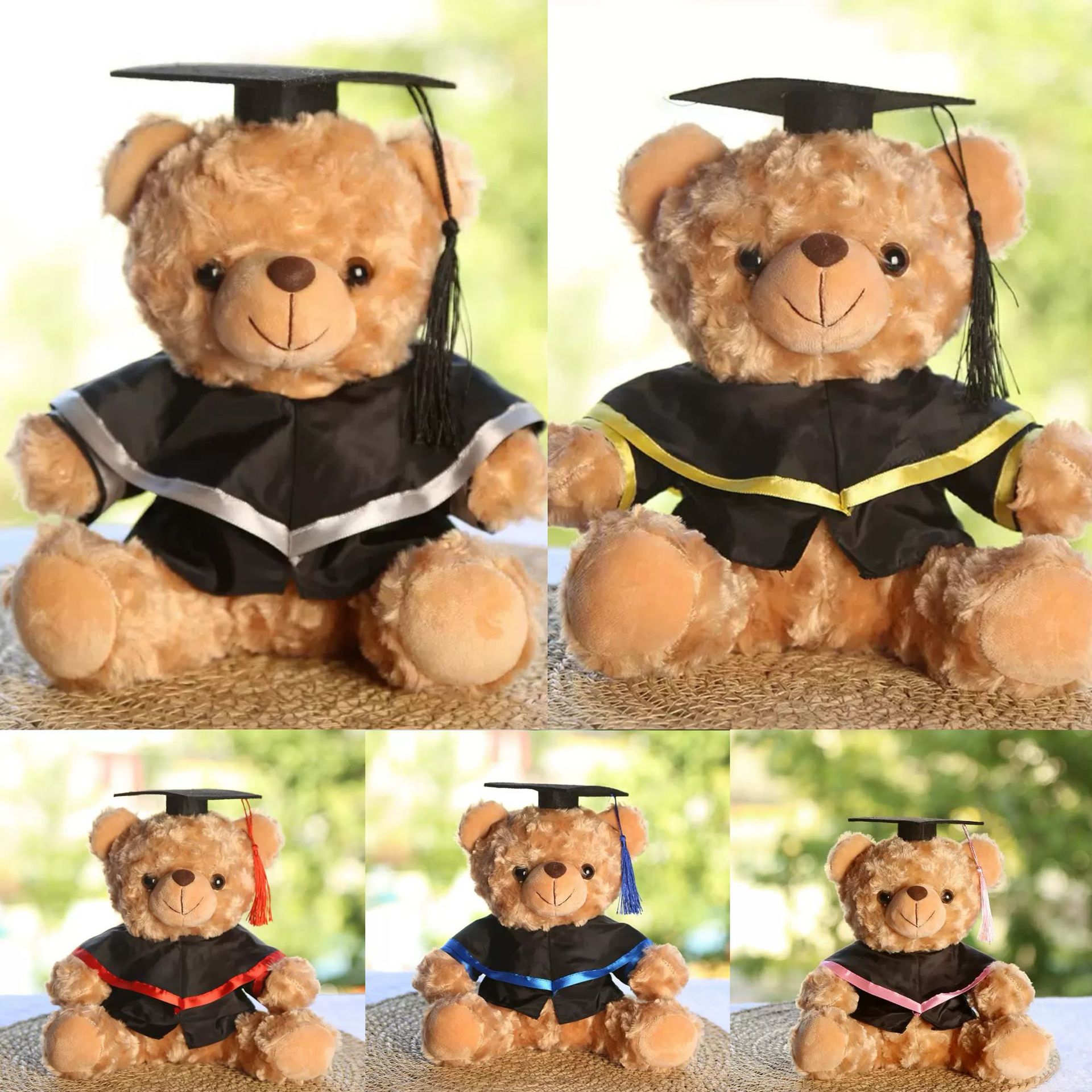 Graduation Bear Puppy Doctor Bear Teddy Toys Master Bachelor Uniform Teddy Bear Temporada de Graduation Impresión Regalo