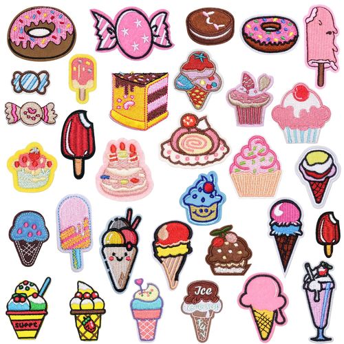 Factory straight hair cake candy ice cream embroidery cloth patch accessories patch patch computer embroidered label patch cloth