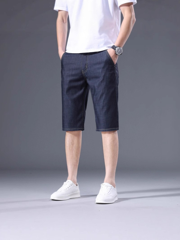 Hazzys/ハギス 25 夏新弾性アイスシルクメンズカジュアルショーツジーンズドロップシッピング|undefined