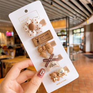 Red de Internet para niños horquilla tocado 2025 nueva niña horquilla niña linda bebé flequillo clip de cabello roto