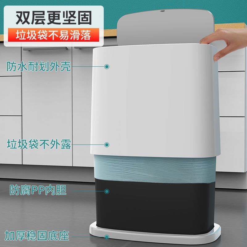 Cubo de basura del salón con tapa, cubo de almacenamiento en el dormitorio de casa, cocina grande, baño de la cocina, cesta de papel abatible de gran capacidad en la mesilla