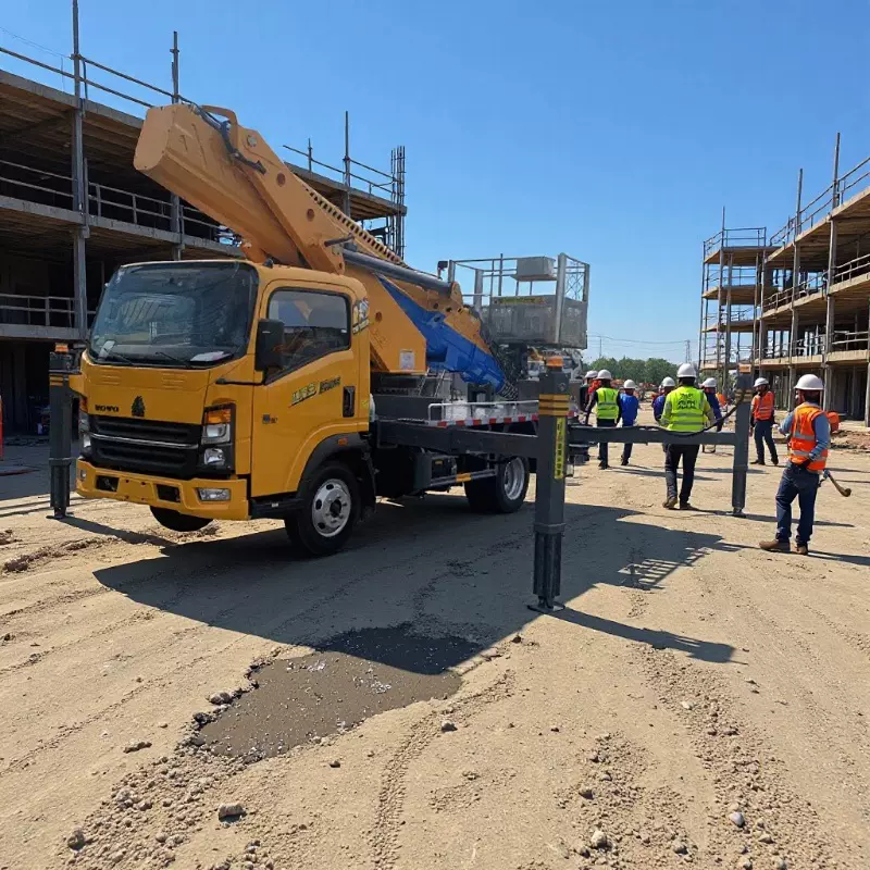 【程力集团】豪沃卡车27米高空作业铲斗车 升降平台带绝缘防护