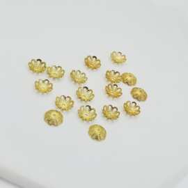 diy饰品配件14k18k包金保色手链项链首饰常用材料8mm镂空梅花隔片