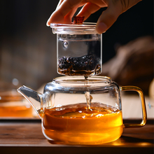 耐热玻璃茶壶执竞壶高硼硅玻璃泡茶壶玻璃茶具套装煮茶壶花茶壶