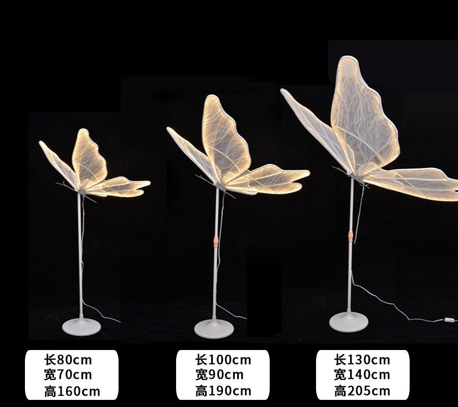 Flores hechas a mano alas de mariposa lámpara decorativa de bricolaje diseño de atmósfera colgante techo de pared colgante soporte de hierro forjado accesorios de decoración