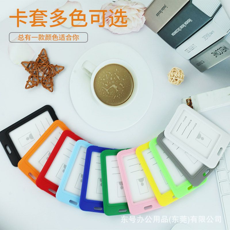 Titular de la tarjeta de pvc titular de la tarjeta de certificado de trabajo del estudiante al por mayor insignia de fábrica transparente de doble cara con cordón