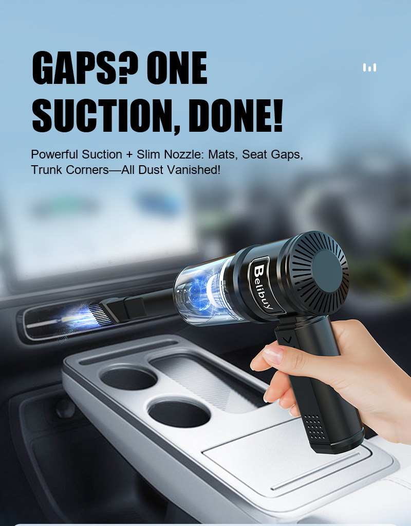 Factory Direct Supply Cross-Border Hot-Selling Car Vacuum Cleaner Wireless Charging Model Dust Remover Trade Model Handheld Vacuum Cleaner