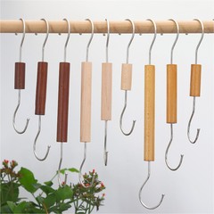 廠家批發s鈎 長衣鈎掛鈎展示架 大S型櫸木掛衣鈎 仿古衣架圓木環S