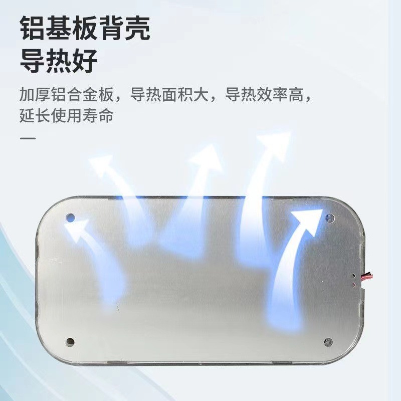 24v truck 12v car LED cabin reading light 48-bead crystal light box interior lighting for vehicle roof