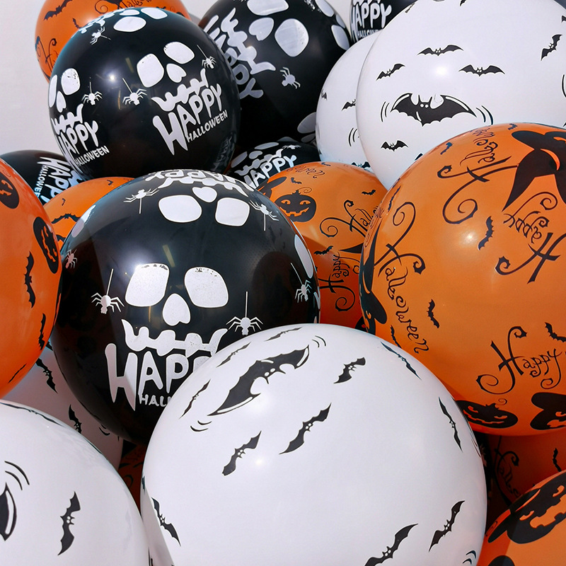 Halloween 5 Zoll kleiner Augapfelballon Augapfel Cartoonform Krakenaugen Halloween Fledermausschädel Latexball_voghion.com