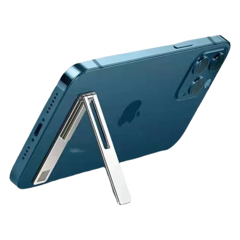 Mini invisible titular del teléfono ultrafino de metal de escritorio de nuevo pegatina pegar parte posterior de la plataforma de soporte en la caja del teléfono