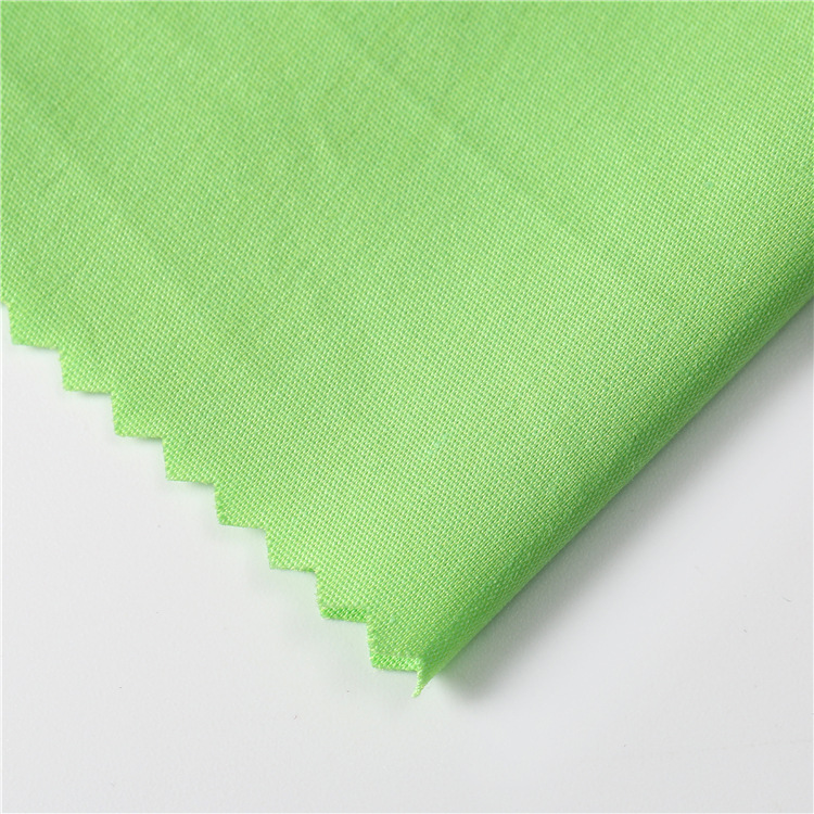 Nuevo tejido mezclado de alta elasticidad, tejido plano barato, tela de ropa suave de color sólido