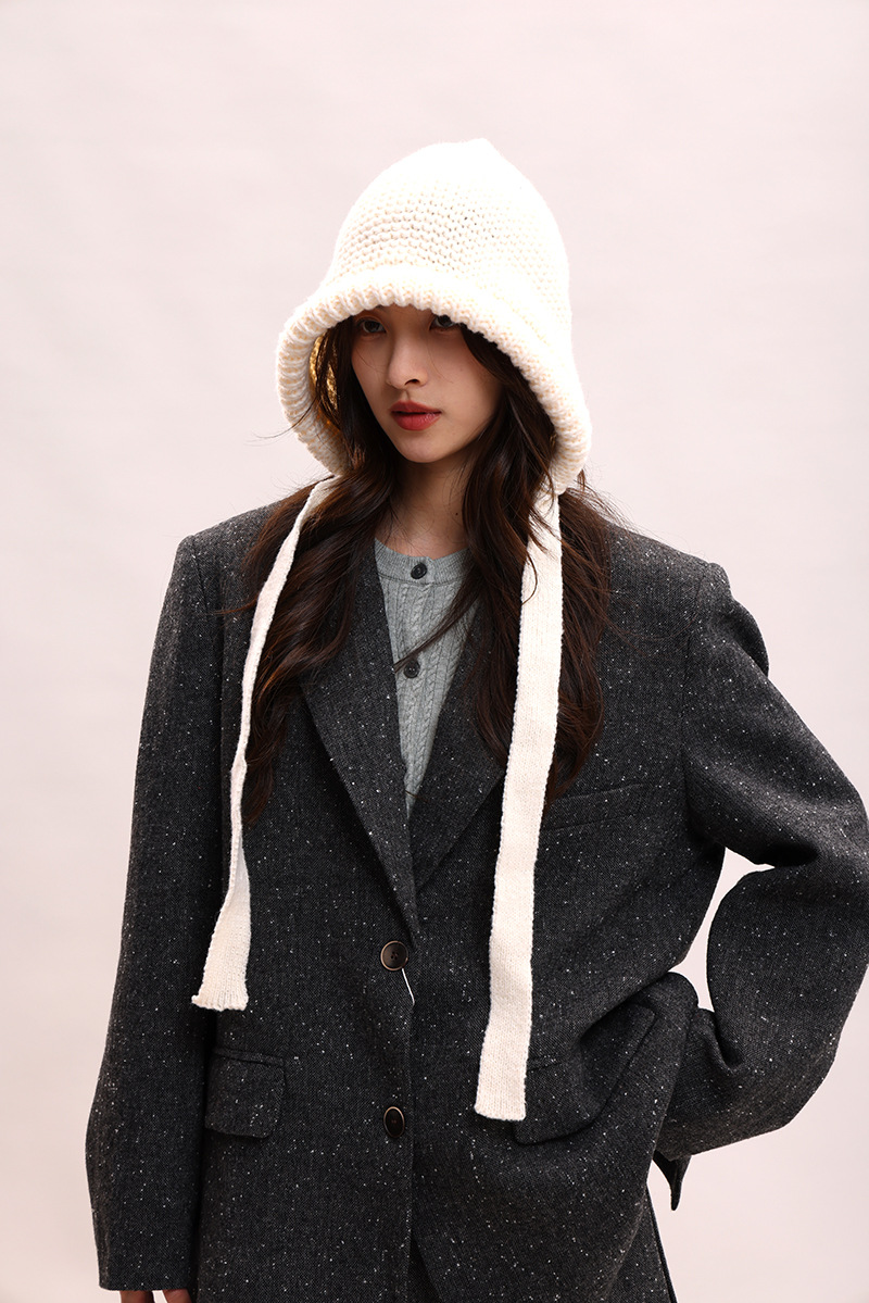 Version coréenne du nouveau bonnet tricoté en peluche pour enfants, protection des oreilles, chaud et polyvalent, couleur mixte, automne et hiver_voghion.com