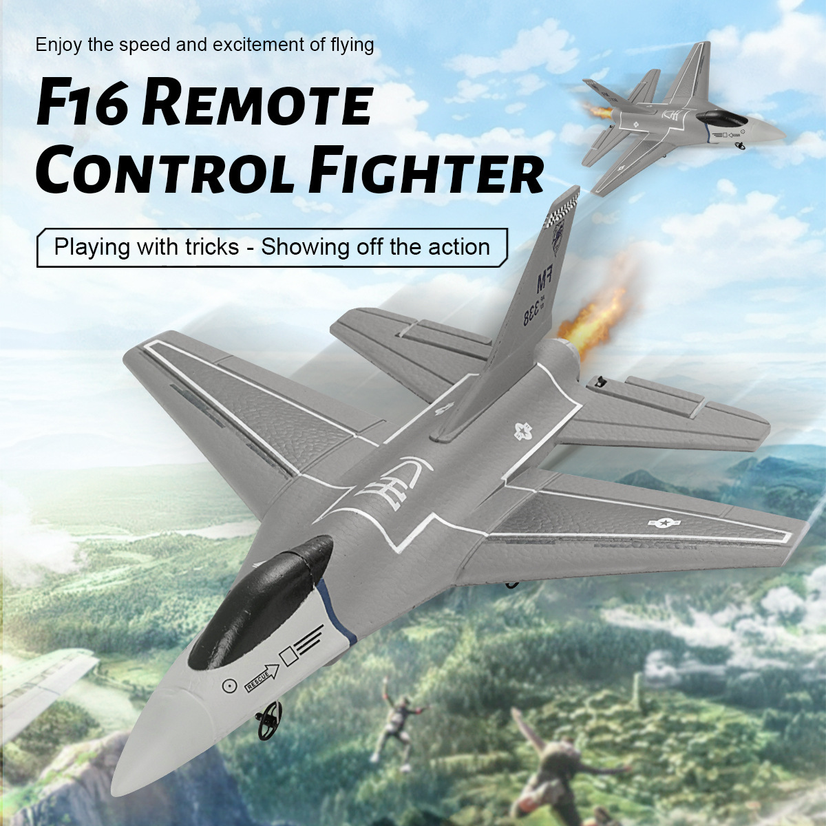 Cross-border FX8823 remote control aircraft three-channel F16 fighter fixed-wing model aircraft children's foam toy aircraft