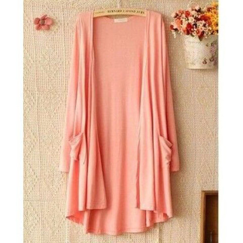 Modal Sunscreen Open Cardigan Women's Summer Thin Long Sleeve Shawl Jacket Medium Long Length Slimming Outerwear Casual Jacket