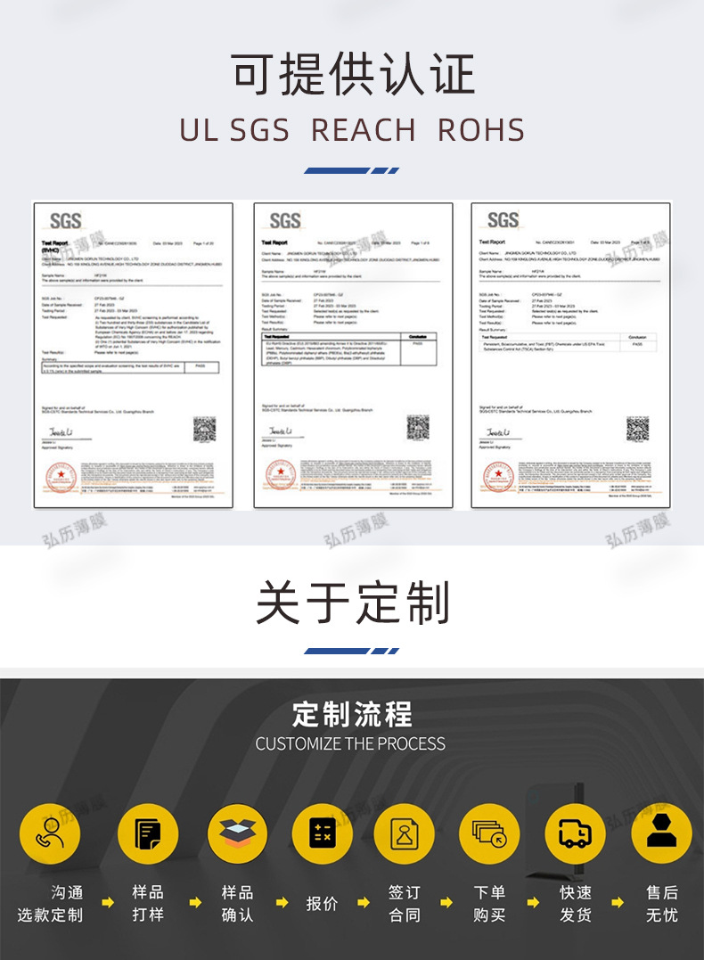 白色防火PP薄膜