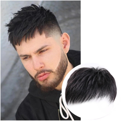 AliExpress men's hairpiece frontal hair extension bald cap for frontal baldness white hair cover, natural and breathable, realistic hair strands