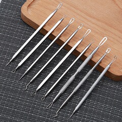 厂家现货不锈钢双头粉刺针痘痘按压棒挤痘去黑头工具暗疮器暗疮针