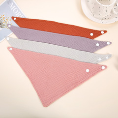 Amazon Children's Gauze Cotton Triangular Scarf European and American Drool Cloth Gauze Baby Bib