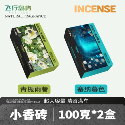 Brick, Three-Dimensional Plant Balm – Car Perfume Aromatherapy - qingzhi-rain-alley-seine-twilight-1-box-each