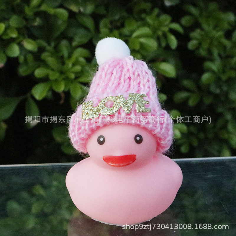 Accesorios de agua transfronterizos pato amarillo accesorios gorras bufandas de ganso blanco decoración mano leche de limón té regalo